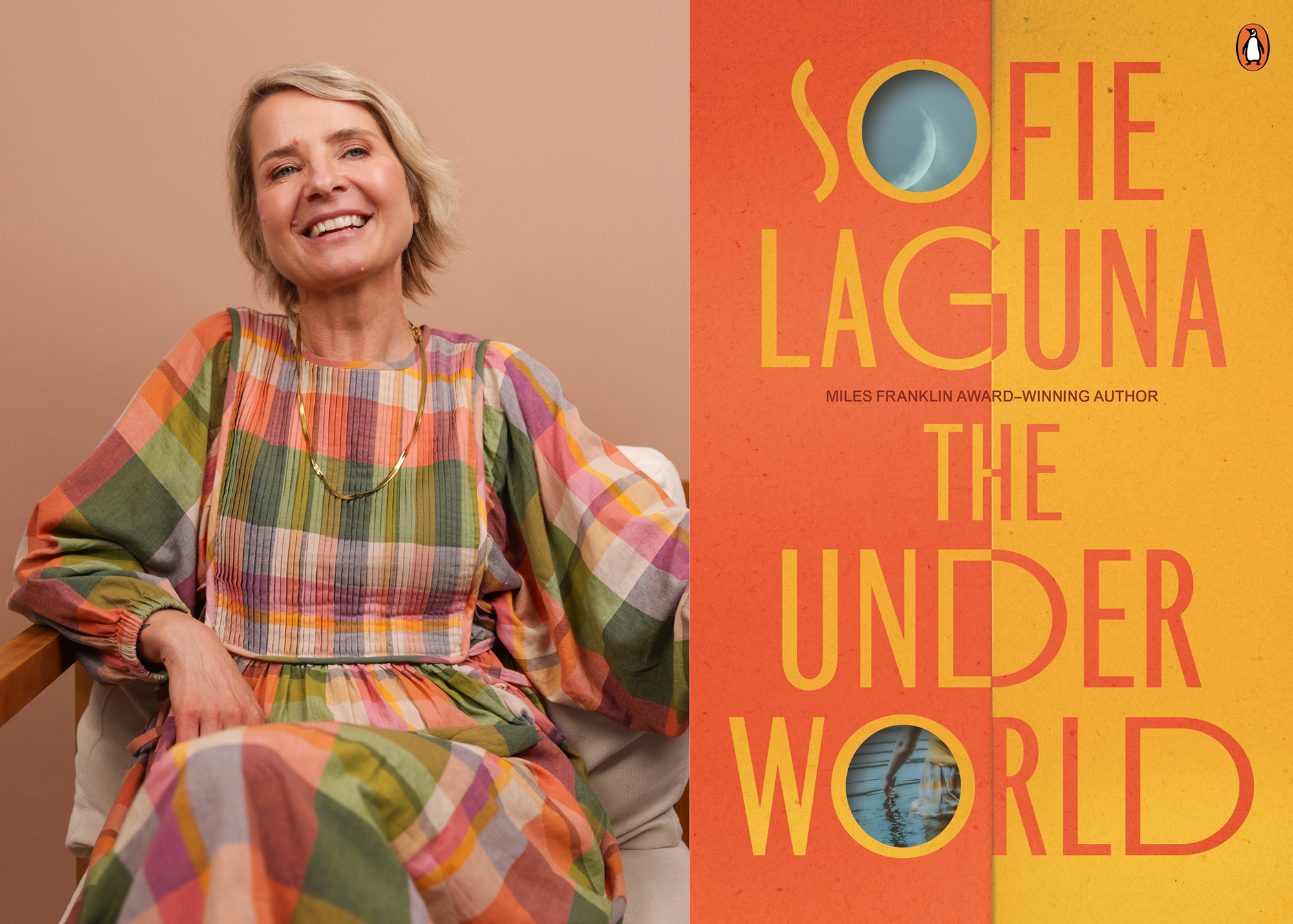 Sofie Laguna and cover of 'The Under World' book
